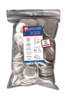 100 Buttons to Cover - Made in USA - Self Cover Buttons with Wire Eyes - Size 60 with Tool