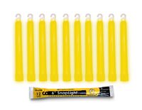 Cyalume SnapLight Yellow Glow Sticks - 6 Inch Industrial Grade, Ultra Bright Light Sticks with 12 Hour Duration (Pack of 10)