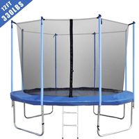 BestMassage Trampoline for Kids Fitness Trampoline with Safety Enclosure Net Ladder Jumping Mat 10/12/14/ FT (12FT)