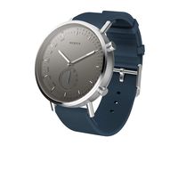 Misfit Command Stainless Steel and Silcone-Backed Leather Hybrid Smartwatch; Silver-Tone Blue; MIS5028