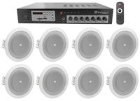 (8) JBL 4" 70v Ceiling Speakers+Commercial Amplifier for Restaurant/Bar/Cafe