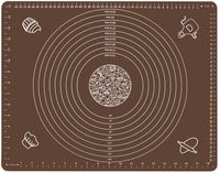Silicone Baking Mat for Rolling Pastry Dough with Measurements, 19.7" x 15.7" BPA Free Non stick and Non Slip Coffee Table Sheet Baking Supplies for Bake Pizza Cake