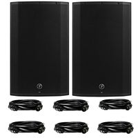Mackie 2X Thump 15BST 1300W 15" Powered Loudspeaker & 6X Deco Gear XLR Cable Bundle