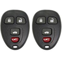 Keyless2Go Keyless Entry Car Key Replacement for Vehicles That Use 4 Button 15912859 OUC60270 OUC60221, Self-Programming - 2 Pack