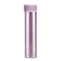 The Asobu Skinny Mini 8oz Fashionable Double Walled Stainless Steel Insulated Pocket Sized Flask (Glitter Pink)