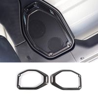 Voodonala for Jeep JL Top Speaker Audio Surround Trim for 2018 2019 Wrangler JL JLU 2020 Gladiator JT Trunk Carbon Fiber Grain