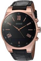 GUESS Men's Stainless Steel Connect Smart Watch - Amazon Alexa, iOS and Android Compatible, Color: Black (Model: C0002MB3)