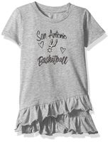 NBA by Outerstuff NBA Newborn & Infant San Antonio Spurs Claim to Fame Ruffle Dress, Heather Grey, 12 Months