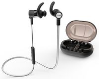Bluetooth Headphones, Ylnnaeh Sports Wireless Earbuds Apt-X HD Stereo V4.1 Earphones for Sports Running Out Travel Mic/IPX7 Charging Case Bluetooth Headset Earphones S128 (Black)