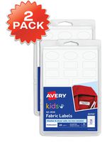 Avery No-Iron Kids Clothing Labels, Washer & Dryer Safe, Assorted Shapes & Sizes, (2-Pack) 90 Labels (40700)