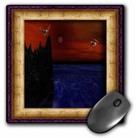 3dRose LLC 8 x 8 x 0.25 Inches Mouse Pad, Eagles on The Cliffs, 3D (mp_13031_1)