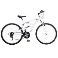 Cycle Force Dual Suspension Mountain Bike, 26 inch wheels, 18 inch frame, Men's Bike, White