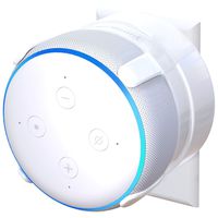 TotalMount Outlet Mount for Echo Dot 3rd Gen (Includes Cable Management) - White