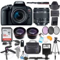 Canon EOS Rebel T7i Camera with 18-55mm STM Lens Kit + Premium Accessory Bundle