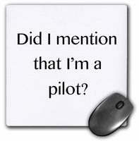 3dRose Did I Mention That I'm a Pilot Mouse Pad (mp_123054_1)