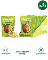 Dang Toasted Coconut Chips | Original | 12 Pack | Vegan, Gluten Free, Non GMO, Healthy Snacks Made with Whole Foods | 1.43 Oz Resealable Bags