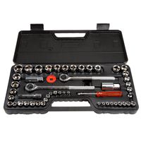 Stalwart 75-HT3014 SAE and Metric 1/4, 3/8 and 1/2 Drive Socket Set, 52 Piece