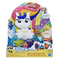 Play-Doh Tootie The Unicorn Ice Cream Set with 3 Non-Toxic Colors Featuring Color Swirl Compound