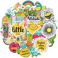 Vsco Aesthetic Stickers 55 Pack, Cute Trendy Laptop a Frost Water Bottles Sticker Pack for Teens Girls,Feminists, Waterproof Vinyl Decals for Tumbler a Waterbottle Phone Skateboard