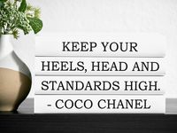 Fashion Designer Decorative Quote Books, Book Decor for Shelf and Coffee Table, Set of 4