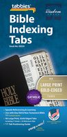 Large Print Catholic Goldtone-Edged Adhesive Old and New Testament Bible Indexing Tabs