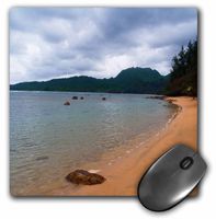 3dRose LLC 8 x 8 x 0.25 Inches Mouse Pad, Kauai Coastline Hanalei Bay (mp_6381_1)