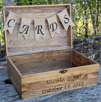Rustic Wooden Card Box - Rustic Wedding Card Box - Rustic Wedding Decor - Large Wedding Card Holder - Card Box - Wedding Card Box