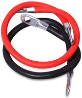Cartman 4AWG 18-Inch Battery Inverter Cables Set, 4Gauge x 18" (1 Black & 1 Red)