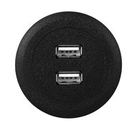 Mini Desktop Power Hub Grommet Desk Outlet Build-in USB Charger Charging Station with 6.56 FT Extension Power Cord