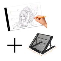 A4 LED Tracing Light Box 3 Level Adjustable Brightness USB Powered for Diamond Paint Artists Drawing Sketching Animation Designing Stenciling (A4 Tracing Board + Stand)