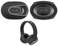 (2) Polk Audio MM692 6x9 900W Car/Marine/ATV/Motorcycle Speakers+Headphones