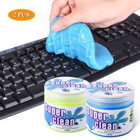 SYOSIN 2PCS Keyboard Cleaner Universal Dust Cleaning Gel Dirt Bacteria Cleaner for Laptops, Car Vents, Printers, Calculators