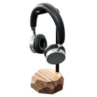 Oakywood Geometric Solid Wood Headphone Stand {Walnut}