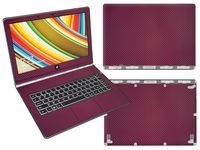 Decalrus - Protective Decal for Lenovo Yoga 3 Pro 2-in-1 (13.3" Touchscreen) Laptop Fullbody Wine Carbon Fiber Skin Skins Decal for case Cover wrap CFyoga3ProWine