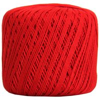 Threadart 100% Pure Cotton Crochet Thread - SIZE 3 - Color 12 - RED -2 sizes 27 colors available