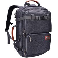 Canvas Backpack for Men WITZMAN Travel Rucksack Laptop Bag A561 (20 inch black)