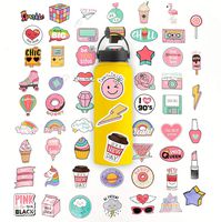 Stickers, Vinyl Sticker Decal Set for Water Bottles Hydroflasks Skateboards Phone Cases Laptop Guitars, Waterproof and Easily Removeable Cute Stickers, Perfect for Kids Teens Girls Boys(60Pcs)