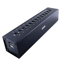 Dyconn PowerHub SuperSpeed 15 Port (13 Data/Charging + 2 Charging Only Ports) Industrial Grade USB 3.0 Hub with Mounting Brackets (HUBC13B)