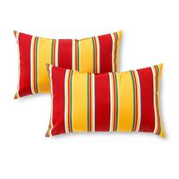 Greendale Home Fashions Rectangle Outdoor Accent Pillow (set of 2), Carnival