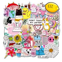 Sweetures 145-pcs Cute Sticker-Lovely Stickers for Water Bottles,Hydro Flask,Fridge,Laptop,Skateboard,Bike,Luggage,Phone,Party Favors for Teenage Girls Woman,Graffiti Decal-Waterproof