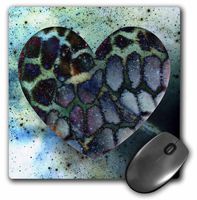 3dRose LLC 8 x 8 x 0.25 Inches Mouse Pad, Universal Heart Giraffe Print (mp_38477_1)
