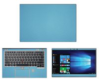Decalrus - Protective Decal for Lenovo ThinkPad X1 Carbon (5th Gen.) (14" Screen) Laptop Sky Blue Carbon Fiber Skin case Cover wrap CFlenovoTnkPadX1carbon5SkyBlue