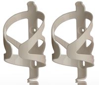 50 Strong Bicycle Water Bottle Cage 2 Pack - Made in USA - Easy to Install (White)