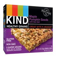 KIND Healthy Grains Granola Bars, Maple Pumpkin Seeds with Sea Salt, Gluten Free, 1.2 Ounce (5 Count)