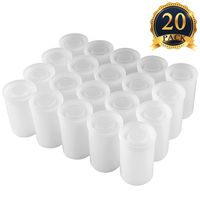 SUBANG 20 Pieces Film Canisters with Lids for Scientific Activity Small Items Case, White