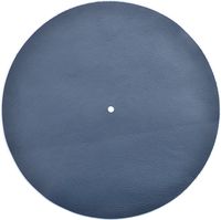 Genuine Leather Turntable Platter Mat - Navy Blue