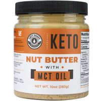 Keto Nut Butter Fat Bomb [Crunchy], New 10 Oz Size! Macadamia Low Carb Nut Butter Blend (1 net carb), Keto Almond Butter with MCT Oil, Left Coast Performance
