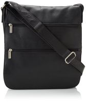 David King & Co. Laptop Messenger Bag with 2 Zip Pockets, Black, One Size