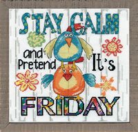 Design Works Crafts, 10" x 10" Counted Cross Stitch Kit, Stay Calm