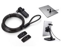 AboveTEK iPad Lock Security Cable w/Adhesive Plates, 6-Ft Keyless 4 Digit Combination Tablet Lock Kit, Anti-Theft Hardware Locking Cable for iPhone Cell Phone MacBook Laptop in Showroom Retail Stores